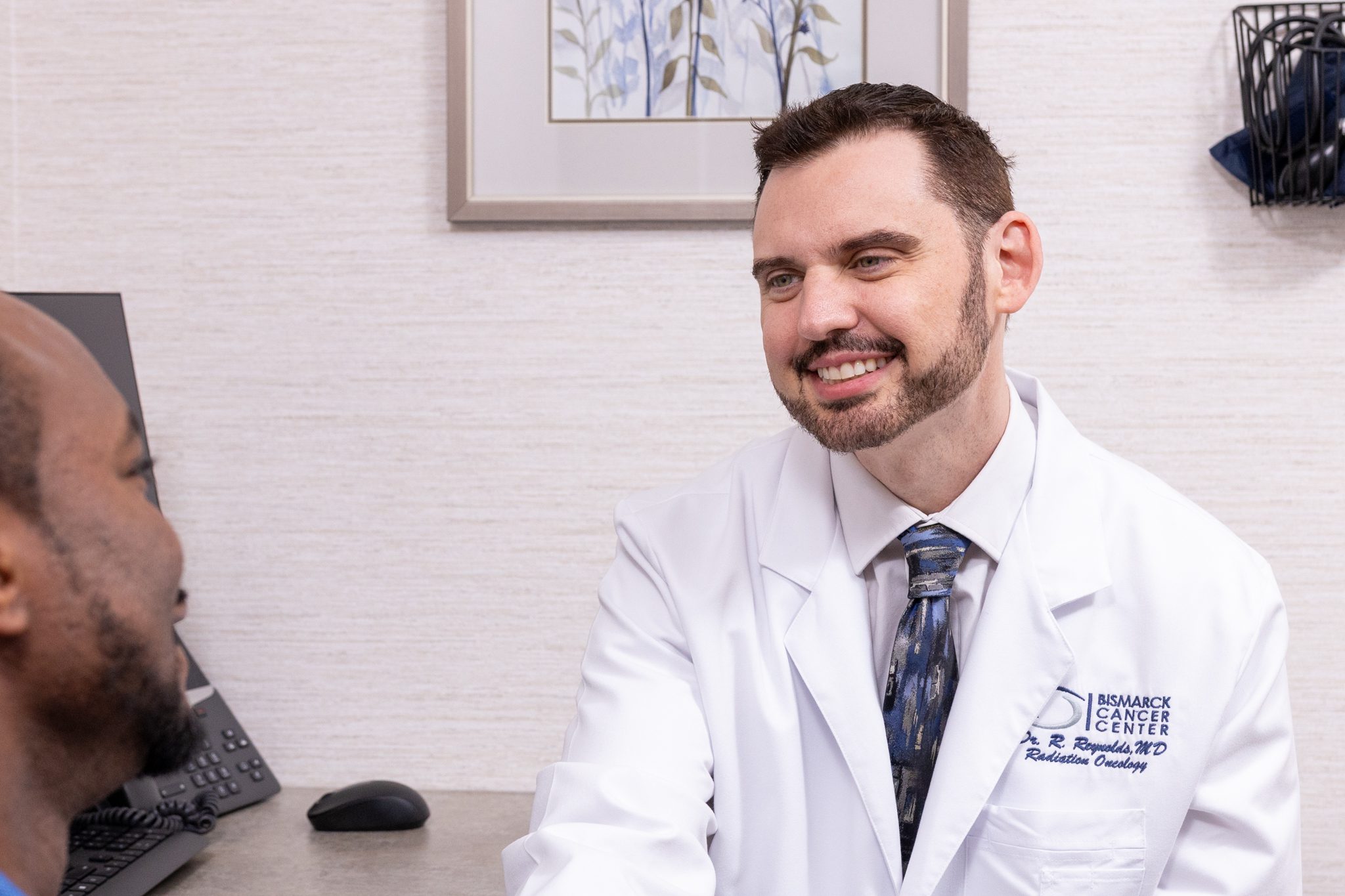 Bismarck Cancer Center doctor meeting with patient